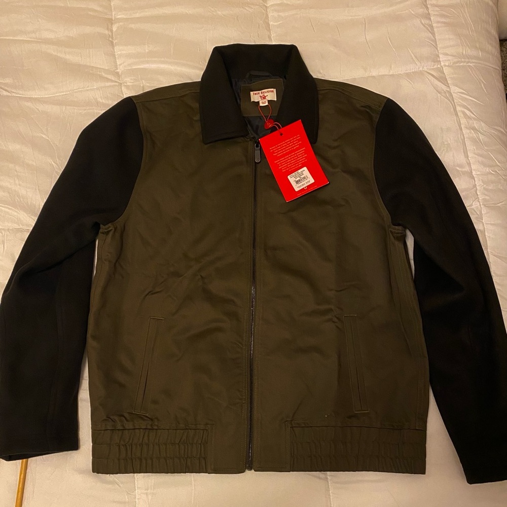 True Religion Military Green Jacket Size XL. Brand New with Tags.